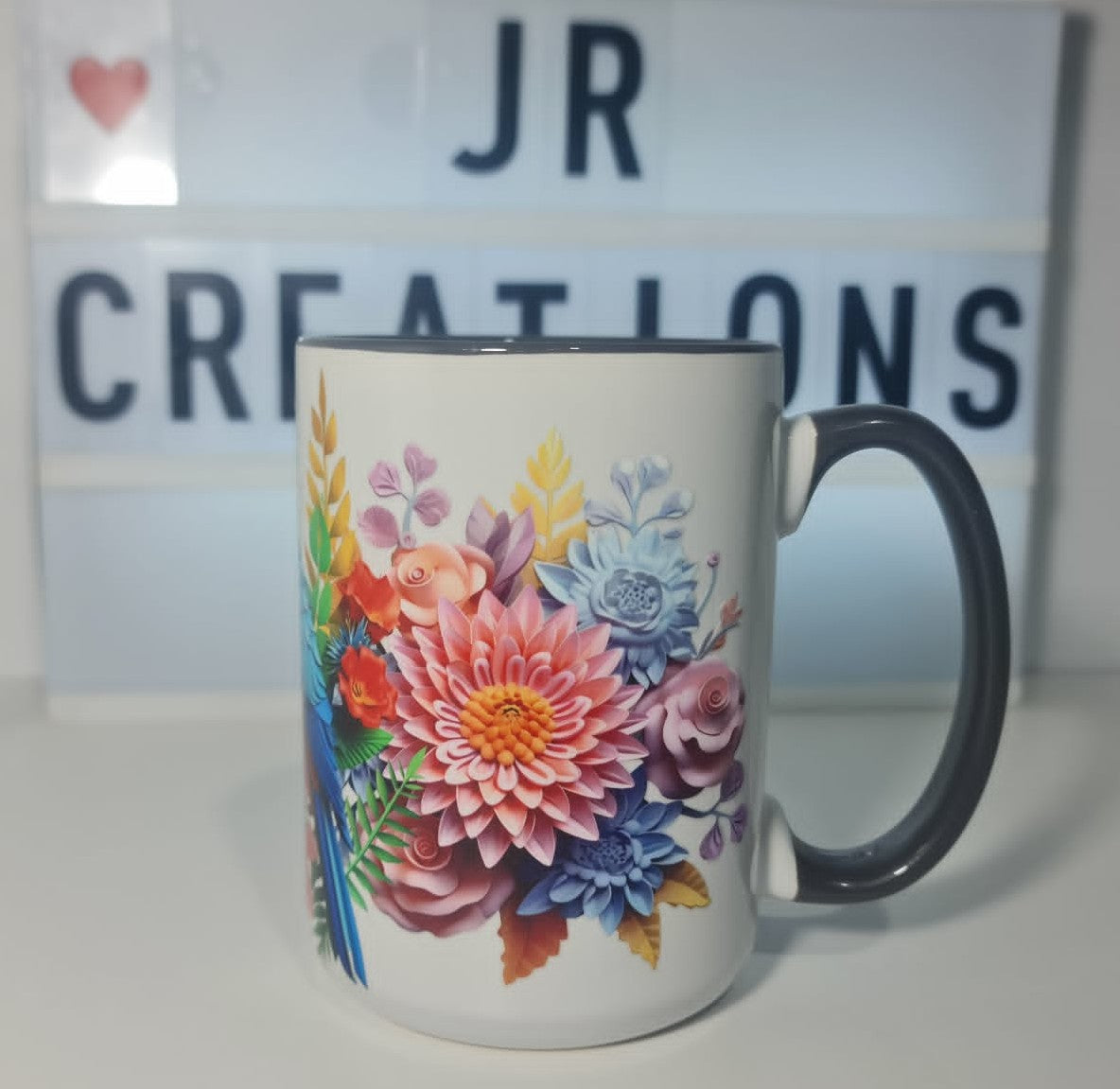 Bird with Flowers Coffee/Mug 425ml