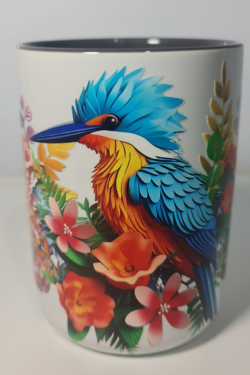 Bird with Flowers Coffee/Mug 425ml