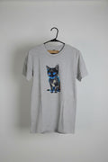 Graphic Tshirt Cat Print Grey XS shirt
