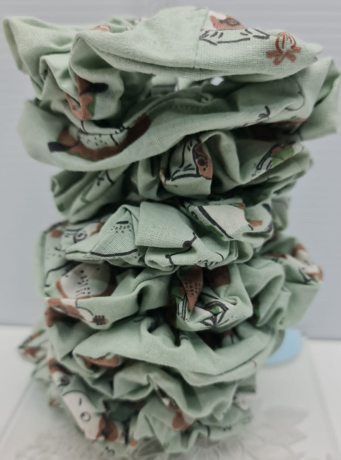 Green Camping Scrunchie's Cotton