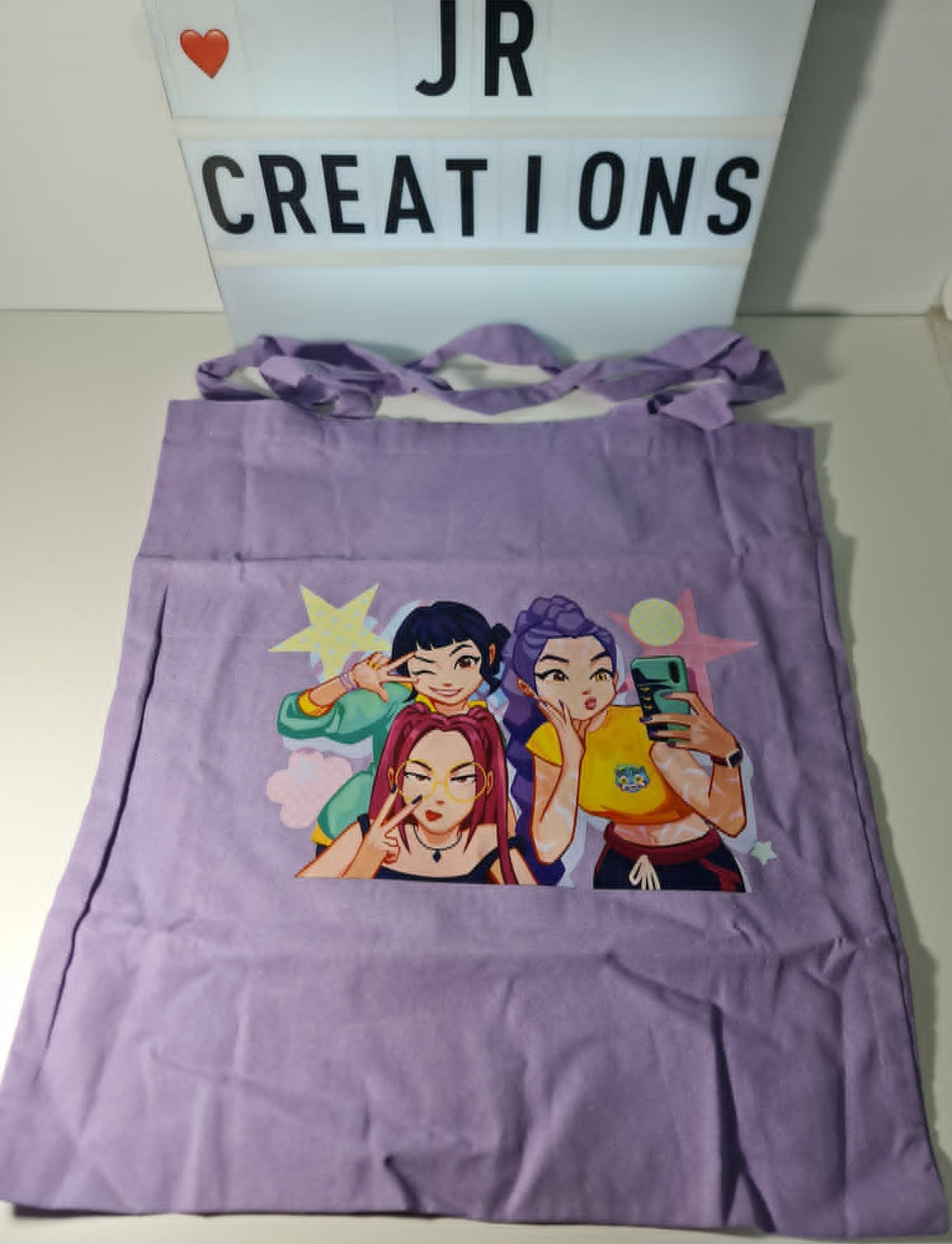 KPOP Demon Hunters Huntrix Tote Bag Purple