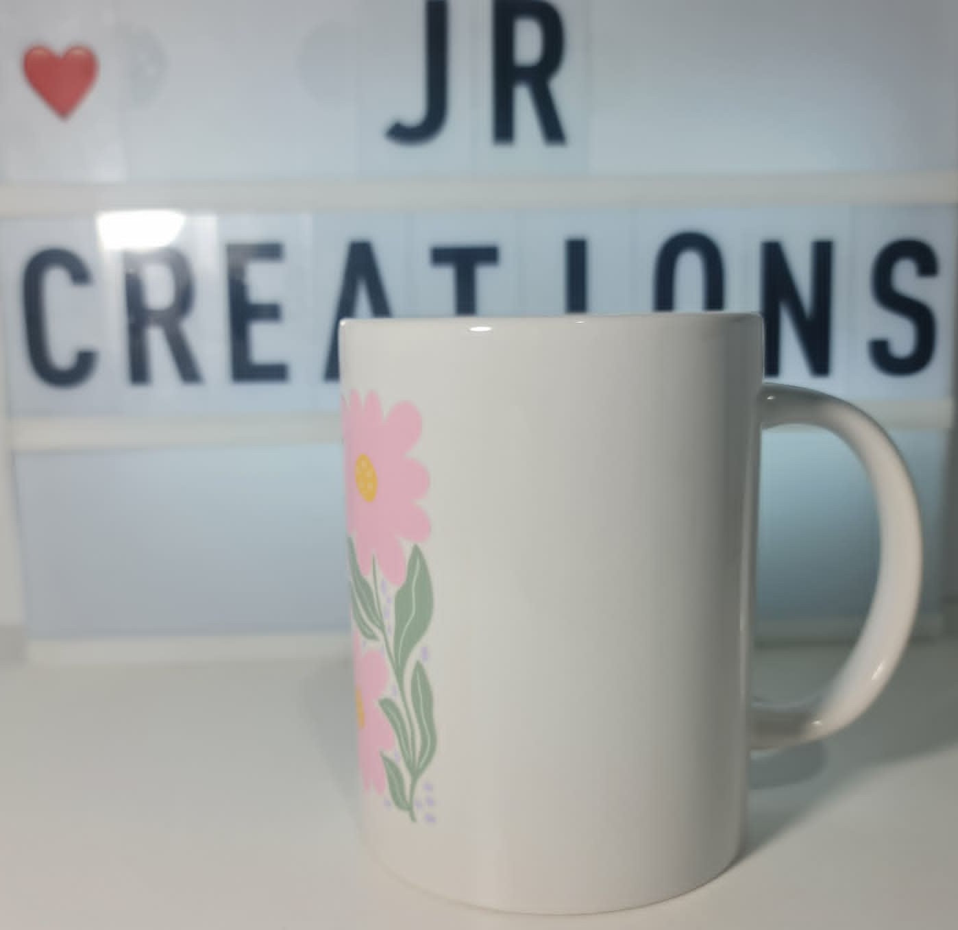 "Pink Flowers" Coffee/Tea Mug 15oz/443.6ml