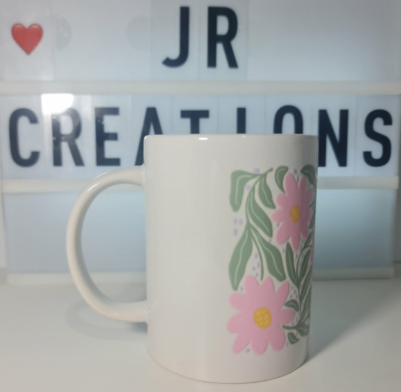 "Pink Flowers" Coffee/Tea Mug 15oz/443.6ml