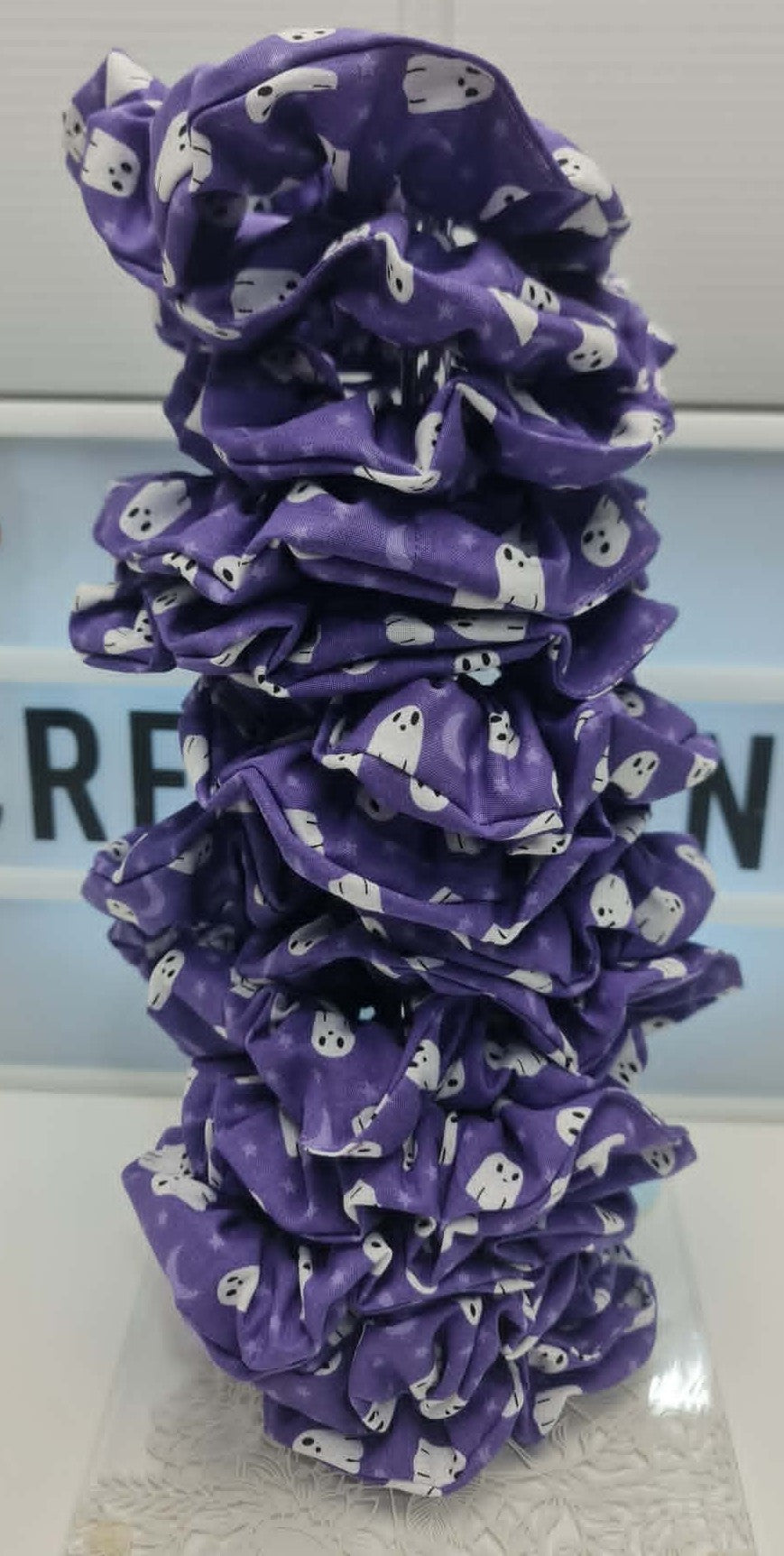 Purple "Ghost" Hair Scrunchies